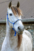 Touwhalster kobalt met kobalt- legergroen en beige