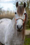 Touwhalster oranje met flower power